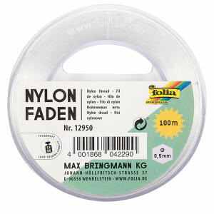 Nylonfaden auf Spule 100m FOLIA 12950  0,5mm