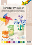 Transparentpapier A4 10BL fbg.sort. FOLIA 87409  115g