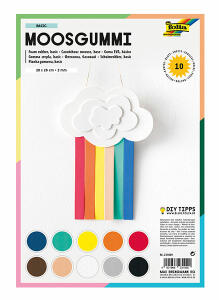 Moosgummi 10 Farben sortiert FOLIA 231009 20x29cm 10BL 2mm