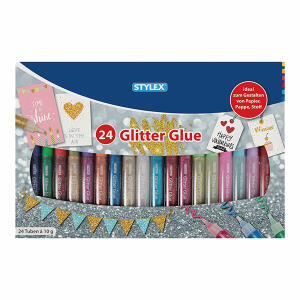 STY Glitter Glue 24 er Set 3D / 24 x 10 g