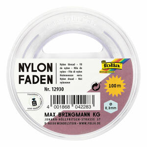 Nylonfaden auf Spule 100m FOLIA 12930  0,3mm