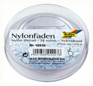 Nylonfaden auf Spule 100m FOLIA 12916   0,16mm