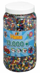 Hama Perlen 13.000 Stück Vollton-Farben gemischt