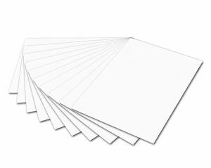 Tonzeichenpapier 50x70cm Weiß mit EAN,130g