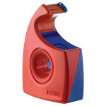 tesa Handabroller Easy Cut - 10 m x 19 mm, rot/blau