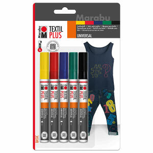 Stoffmalstift Set 5tlg. MARABU 0118 00 080 Textil Plus