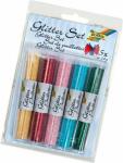 Glitterpulver, Streukappe 5 Tuben a 14g, 5 Farben