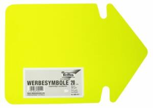 Werbe-Pfeil 35cm 20 Stück Leuchtgelb