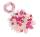 GLOREX Perlen-Set weiß-rosa-pink
