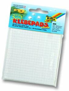 Klebepads 800ST weiß 5x5mm FOLIA 23055 je 400ST 2mm 3mm