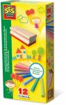 Bunte Kreide mit Schwamm