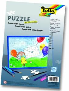 Puzzle 35tlg.blanko weiß FOLIA 2332 A4 m.Rahmen