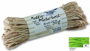 Bast Raffia matt hellgrün FOLIA 9051 50g  Naturbast