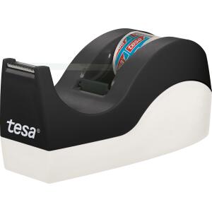 tesa Tischabroller Easy Cut Orca - für Rollen bis 33m : 19mm, schwarz/weiß