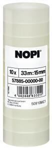 Klebefilm NOPI transparent, PP, unsichtbar, Bandgröße 33 m x 15 mm
