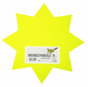 Werbe-Stern 35cm 20 Stück Leuchtgelb