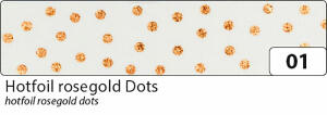 Washi Tape 5 m x 15 mm rosegold Dots - mit Heißfolien Prägung