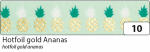 Washi Tape 5 m x 15 mm gold Ananas - mit Heißfolien...
