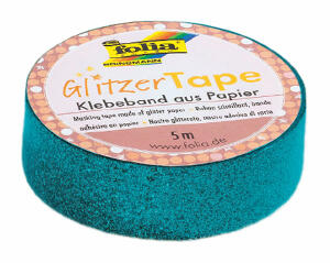 Glitzer-Tape, türkis 15mmx5m
