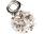 GLOREX Perlen-Set braun-weiß-silber