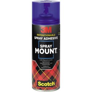 3M Sprühkleber Spray Mount™ - wieder ablösbar, transparenter, 400 ml