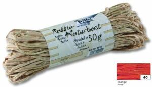 Bast Raffia matt orange FOLIA 9040 50g  Naturbast