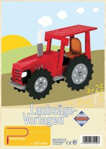Laubsägevorlage Motiv Traktor - ab 6 Jahren - Produkt und Design made in Germany