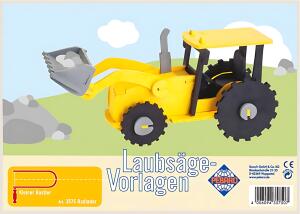 Laubbsägevorlage Motiv Radlader - ab 6 Jahren