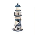 GLOREX Leuchtturm rund 23x8x8cm
