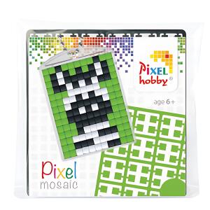 PRACHT Pixel Schlüsselring Set Zebra