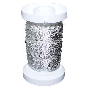 GLOREX Effektdraht silber 0,25mm 60m