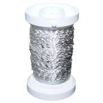 GLOREX Effektdraht silber 0,25mm 60m