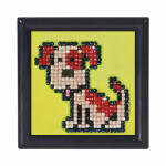 Diamond Dotz 7x7cm Hund - mit schwarzem Rahmen - ab 8 Jahren