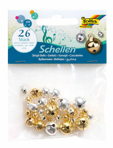 Schellen gold/silb. 26St in 3 Größen sort.