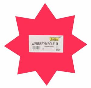 Werbe-Stern 35cm 20 Stück Leuchtrot