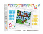 Pixel Geschenkverpackung Affen mit Rahmen