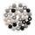 Holzperle 10mm FSC100% schwarz/grau/weiss 47St.