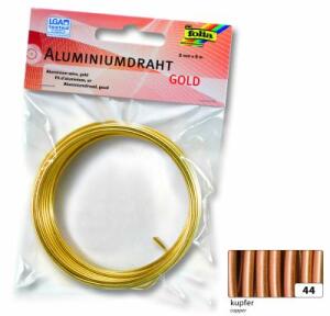 Basteldraht Alu kupfer FOLIA 79644  2mm 5m
