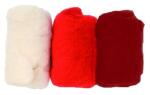 Schafwolle 3 x 10g Rot-Mix