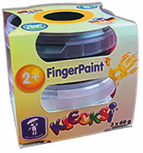 KLECKSi Minis 2er Set schwarz/weiß, 60g je Dose - Fingermalfarbe ab 2 Jahren