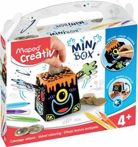 Spardose MINI BOX aus Samtpapier bemalen