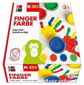 Fingerfarbe Kids 4ST sort. MARABU 03030 000 00080 100ml