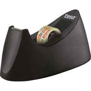 tesa Tischabroller Easy Cut Curve - für Rollen bis 33m : 19mm, schwarz