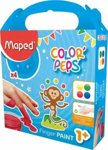 Fingerfarben-Set 4ST 80ml sort. MAPED M812510 Color´Peps