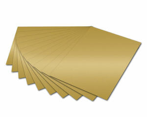 Tonzeichenpapier 50x70cm Gold glänzend 10 Blatt