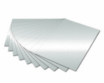 Tonzeichenpapier 50x70cm Silber glänzend 10 Blatt