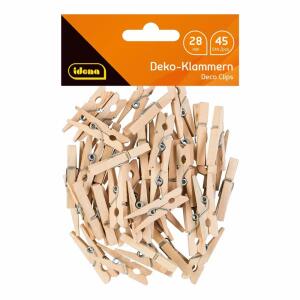 Wäscheklammern Idena 28mm 45 Stück aus Holz