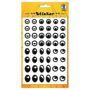 Ursus STICKER "AUGEN"SCHWARZ/WEIß 100 PAARE SORTIERT
