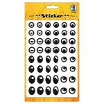 Ursus STICKER "AUGEN"SCHWARZ/WEIß 100 PAARE SORTIERT