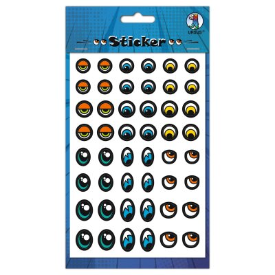 Ursus STICKER "AUGEN"BUNT 100 PAARE SORTIERT
